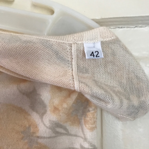 LORO PIANA FLORAL CASHMERE/SILK CARDIGAN TANK TWIN SET - Picture 8 of 11